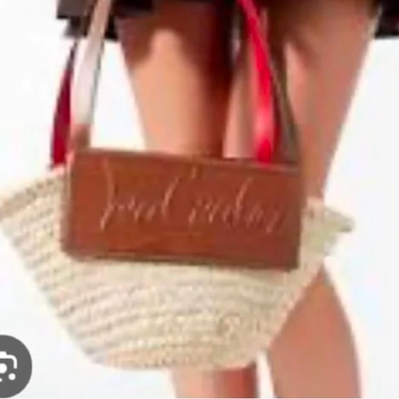 Christian Louboutin straw and leather bag - Picture 2 of 15